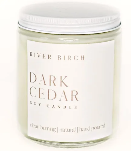 Vista 75 de River Birch Candles - Vela perfumada de almendra y miel Velas en tarro de ámbar de soja de primera calidad, totalmente naturales, no tóxicas, 8.5