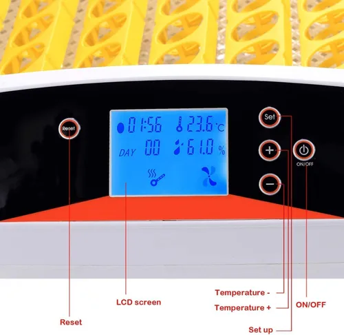 Vista 4 de Egg Incubators, 56 Incubator with Built-in LED Candler Poultry Hatcher, Temperature Humidity Control Automatic, Farm Brooding Incubator, for Chicken