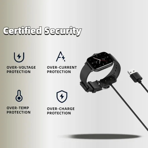 Vista 3 de Cargador para Amazfit Bip 3/Bip 3 pro/bip U, compatible con Amazfit Bip 5, cable de carga magnético USB A 3.3 pies/3.3 ft