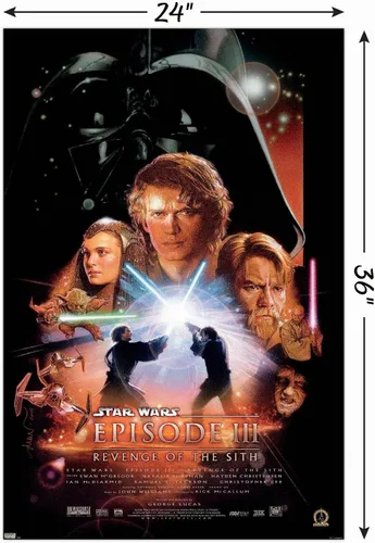 Vista 3 de Trends International 24X36 Star Wars: La Venganza de los Sith - Póster de Pared de Una Hoja, 24.00" x 36.00", Versión Sin Marco