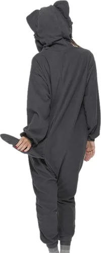 Vista 2 de Disfraz unisex de Halloween para adultos, de una pieza de animal lobo