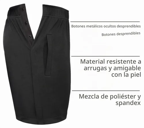 Vista 4 de Deyeek Pantalones cortos para hombre Negro