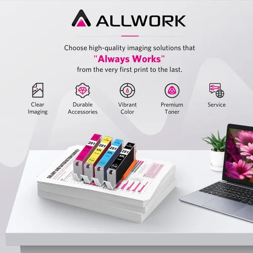 Vista 5 de ALLWORK CLI-281XXL Compatible con cartuchos de tinta Canon 281 TR8620a CLI-281XXL CLI-281 XXL para usar con TR8620 TS7520 TS9520 TS9521C TR8520