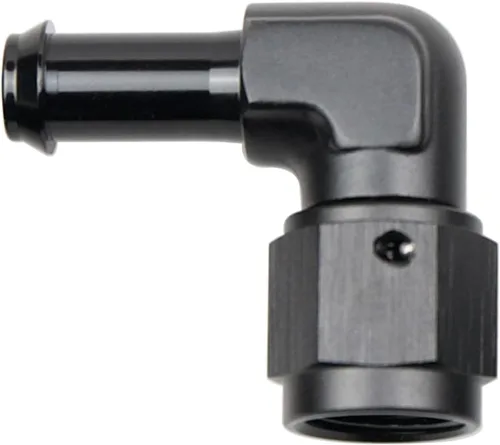 Vista 28 de Recta 6AN hembra giratoria a 1/4 "empuje en manguera adaptador de montaje de púas aluminio negro