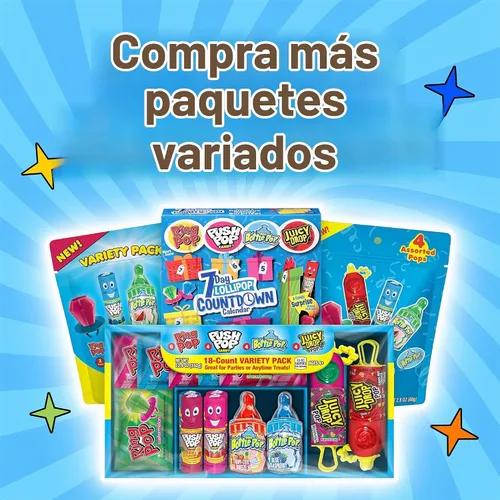 Vista 6 de Bazooka Candy Brands Caja de dulces variada – 18 paletas de dulces de verano de Ring Pop, Push Pop, Baby Bottle Pop & Juicy Drop – Caramelos