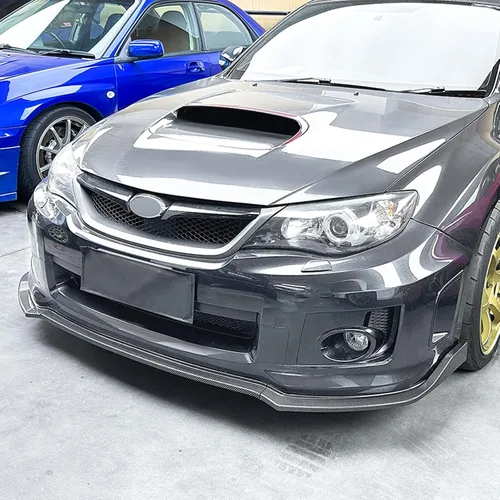 Vista 7 de Kit de labio divisor de parachoques delantero para Subaru Impreza WRX STI 2011-2014 Carbon Fiber Look