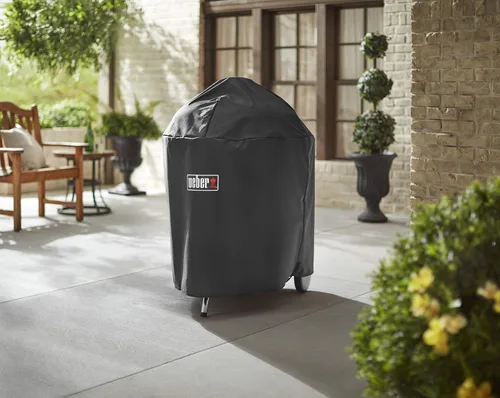 Vista 2 de Weber® Cubierta para parrillas de carbón hervidor de 26", color negro