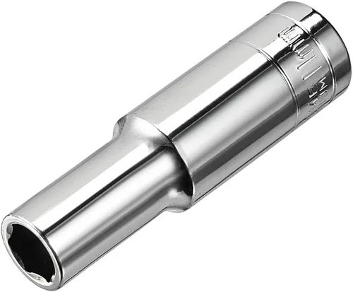 Vista 13 de uxcell 1/2 pulgada Drive 0.315 in 6-Point Deep Socket, métrico, Cr-V (pulido)