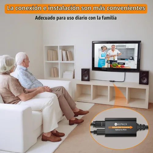 Vista 6 de Neoteck Convertidor de Cable Óptico a RCA DAC con Circuito Integrado de Amplificador de Audio Integrado 192kHz SPDIF a RCA Convertidor Digital a