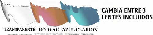 Vista 2 de Tifosi Optics Sledge Lite Gafas de sol Rosa Cristal (Azul Clarión/Rojo Ac/Lentes Transparentes)