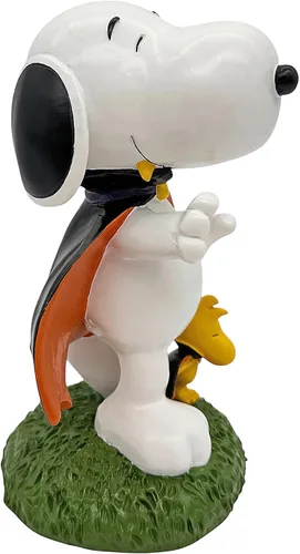Vista 5 de Peanuts® Snoopy & Woodstock Vestida para Halloween Estatua de jardín de 8 pulgadas