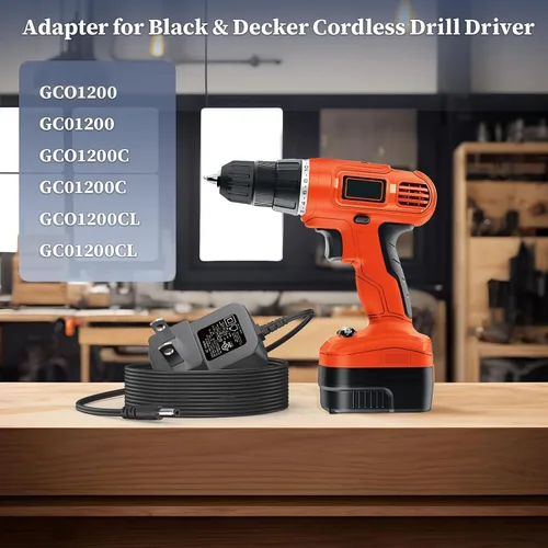 Vista 3 de Cargador de 12 V para destornillador Black & Decker adaptador de CA para Black & Decker GCO1200 GC01200 GCO1200 GCO1200CL taladro inalámbrico fuente