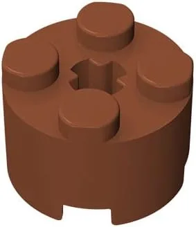 Vista 4 de Bloque de ladrillos clásico a granel, redondo de ladrillo 2x2 con orificio para eje, 100 piezas de ladrillo de construcción negro, compatible