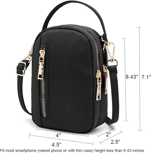 Vista 5 de Bolso de la cartera del teléfono celular bolso Crossbody para el iPhone 12 Mini 1112 Pro Max Samsung Galaxy S20 FE S20S21 Plus A01