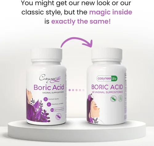 Vista 8 de cosynee Cápsulas de ácido bórico para mujeres con aloe vera – 60 cápsulas, 650 mg cada una – Apoyo a la higiene femenina