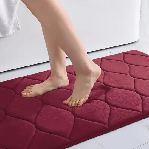 Vista 33 de Colorxy - Alfombra de baño de espuma viscoelástica, ultrasuave y antideslizante, absorbe el agua, lavable a máquina, tapete para suelos de ducha