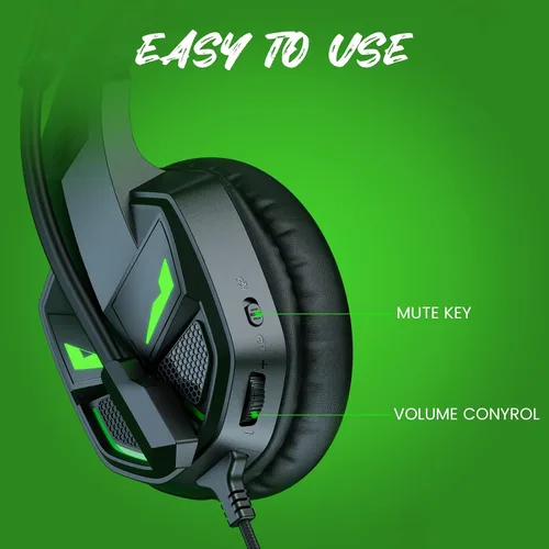 Vista 5 de EKSA Fenrir - Auriculares para juegos con micrófono, auriculares para juegos para PC, Xbox One, PS4, PC, PS5, dispositivos móviles, micrófono