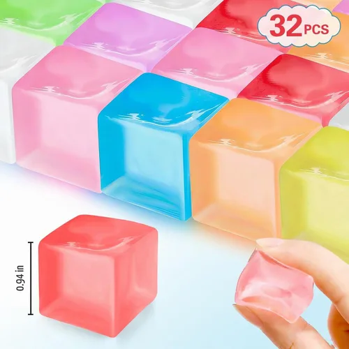 Vista 2 de Paquete de 32 mini cubos esponjosos, cubo de estrés pequeño Fidget juguetes