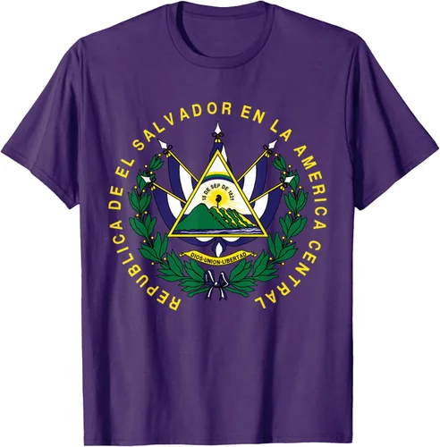 Vista 51 de amdesco Salvador Camisa, salvadoran Escudo de armas playera, mujer L, Blanco