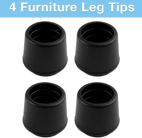 Vista 7 de Tacos de goma para patas de 1 pulgada (4 unidades), color negro SoftTouch, 4440695N, Negro