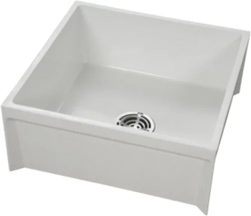 Vista 3 de American Standard MSB2424100 Mopa de piedra moldeada Basinfiat Showers Square, Molded Stone™ Mop, blanco