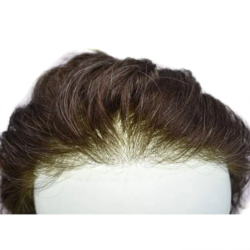 Vista 7 de Hombres Toupee 100% Europeo Remy Cabello Humano Piezas 0.002 in Ultra Delgado Piel Sistema de Reemplazo de Pelo Toupee para Hombres Protesis Capilar