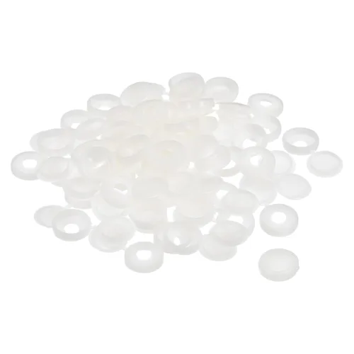Vista 21 de uxcell 100 tapas de rosca con bisagras de 0.118 pulgadas (0.118 in), cubiertas de plástico para tornillos plegables para arandela, cubierta