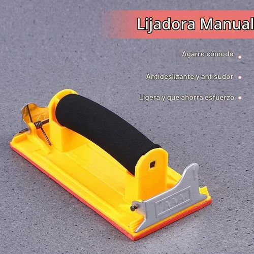 Vista 4 de Lijadora de mano, soporte para papel de lija con mango de esponja, 1