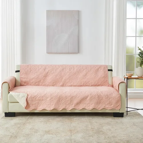 Vista 52 de Great Bay Home Funda reversible de retazos reclinable, lavable, protector de muebles con correas elásticas, perfecta para niños y mascotas, detalle