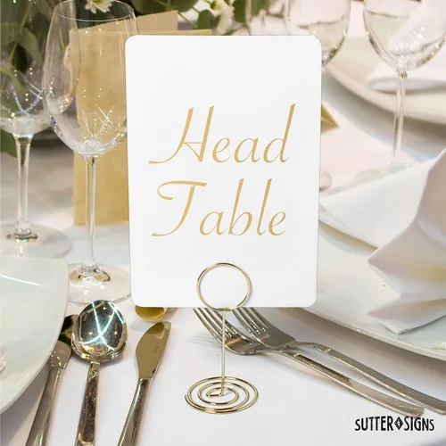 Vista 7 de Sutter Signs Juego de tarjeteros dorados para mesa de boda del 1 al 30 Elegantes letreros de mesa para recepciones de boda