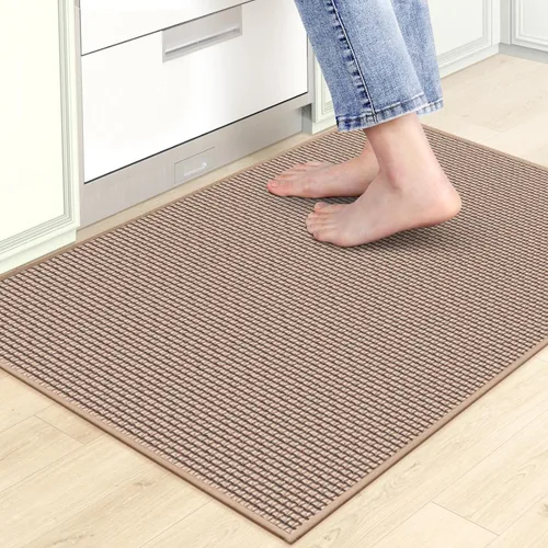 Vista 11 de Tapetes de cocina para piso, alfombra de cocina, antideslizante, lavable, absorbente para delante del fregadero, entrada, pasillo, tapete de puerta