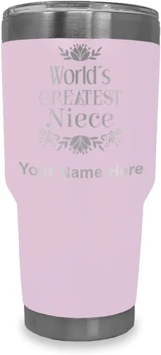 Vista 18 de LaserGram Vaso aislado al vacío de 20 onzas, con grabado personalizado incluido (negro)