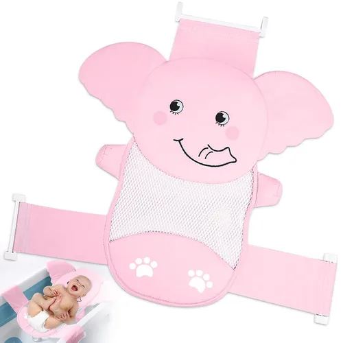 Vista 11 de AIR&TREE Red de Soporte para Asiento de Baño para Bebé, Secado Rápido, Ajustable, Cómoda, Antideslizante, Cabestrillo de Malla para Ducha en Bañera
