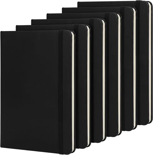 Vista 10 de Honoson 20 Pack Lined Journal Notebooks A5 Hardcover Executive Notebook 5.5" x 8.3" PU Leather Wide Ruled Journals Bulk with Elastic Band for Home