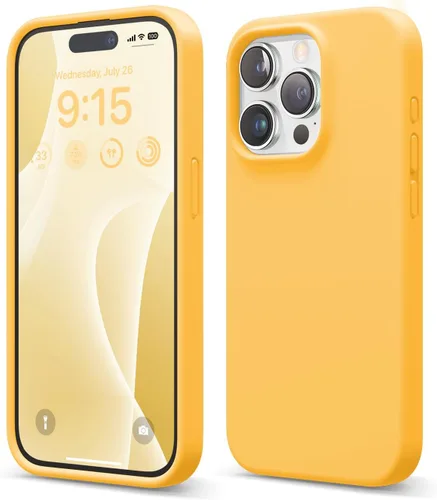 Vista 9 de elago Compatible con Funda para iPhone 15 Pro, funda de silicona líquida, funda protectora de cuerpo completo, a prueba de golpes, funda delgada