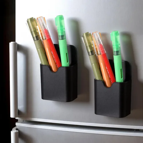 Vista 4 de Jetec 24 Pcs Magnetic Pen Marker Holders Dry Erase Magnetic Pen Pencil Holder Organizer Home Office Supplies for Refrigerator Whiteboard Locker