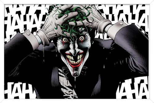 Vista 12 de Trends International DC Comics The Joker - Póster de pared loco, 14.725 x 22.375 pulgadas, versión enmarcada de madera de granero