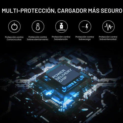 Vista 3 de Cargador compatible con computadora portátil HP 65W 45W Adaptador de energía punta azul inteligente