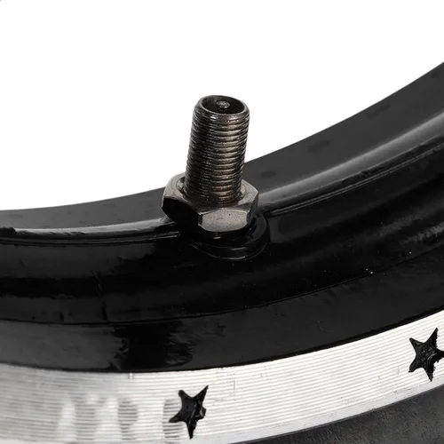 Vista 9 de Rueda de freno de disco para neumáticos traseros, rueda trasera de metal de goma 2.5‑10 con rueda dentada de disco y conjunto de neumáticos
