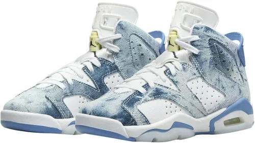 Vista 3 de Big Kids Jordan 6 Retro Washed Denim WhtDutch Blue-Citron Tint DM9045 100