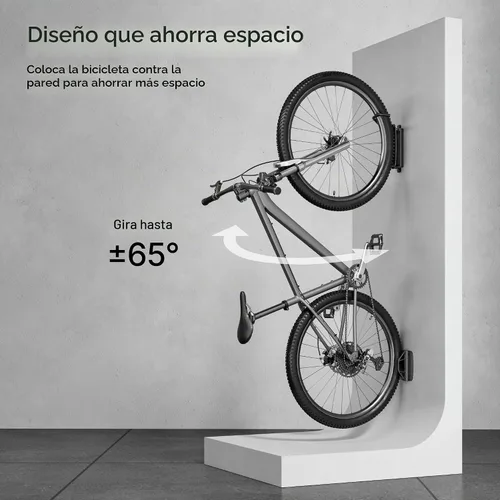 Vista 3 de PEGZONE 2 paquetes de ganchos para bicicletas para garaje, soporte de pared giratorio resistente, sostiene 77 libras, soporte ajustable