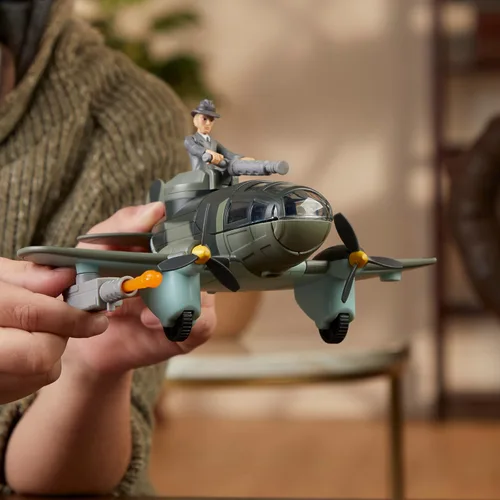 Vista 4 de Indiana Jones Worlds of Adventure Doctor Jürgen Voller - Juego de figuras de acción con avión, 2.5 pulgadas, figuras de acción para niños a partir