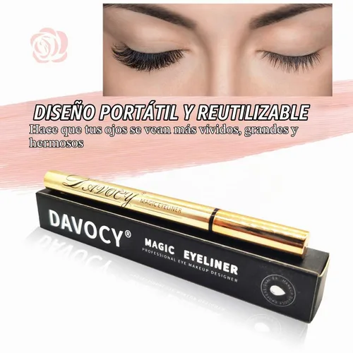 Vista 4 de Delineador de ojos magnético para pestañas postizas, sin necesidad de pegamento, adecuado para ojos sensibles, impermeable y a prueba de aceite