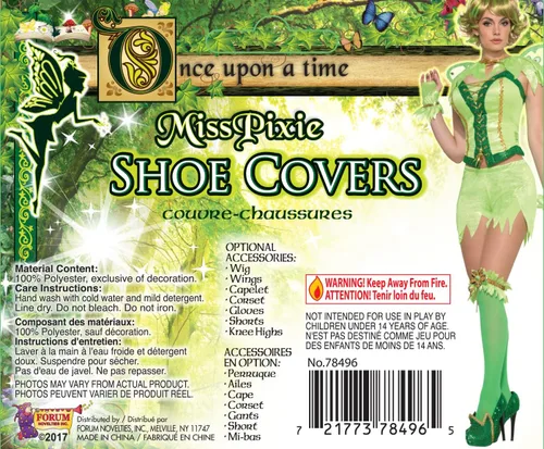 Vista 4 de Forum Novelties - Fundas para zapatos de disfraz estándar de Miss Pixie para mujer, como se muestra, talla única