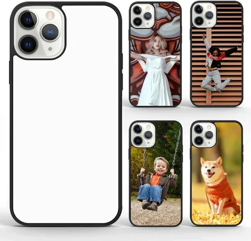 Vista 9 de Funda de teléfono de sublimación compatible con iPhone 11/5 piezas, prensa de calor personalizada imprimible en blanco, aluminio y TPU suave