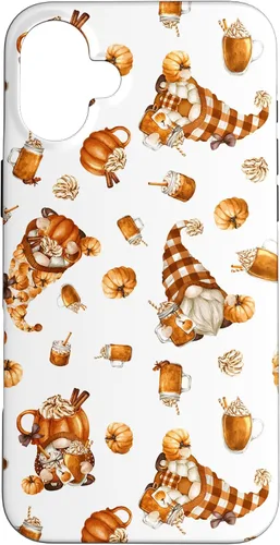 Vista 23 de Autumn Pumpkin Spice Motif for Thanksgiving Cute Fall Gnome Case for iPhone 17