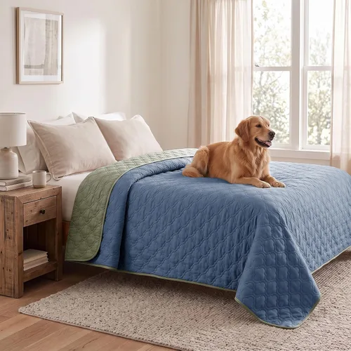 Vista 14 de Funda de sofá impermeable lavable para perros, manta reversible para cama para perro, protector de muebles para mascotas