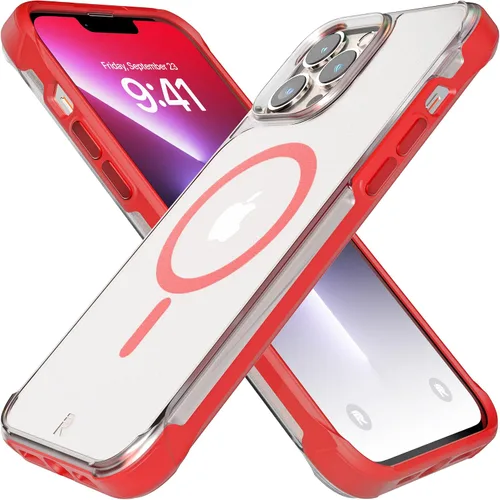 Vista 30 de REBEL Funda transparente para iPhone 13 [Crystal Series Gen-3] compatible con MagSafe, no se amarillea, antiarañazos, protección a prueba de golpes
