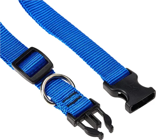 Vista 2 de Collar para perros, ajustable para perros pequeños a grandes. 3/4 de pulgada. De LupinePet, Azul
