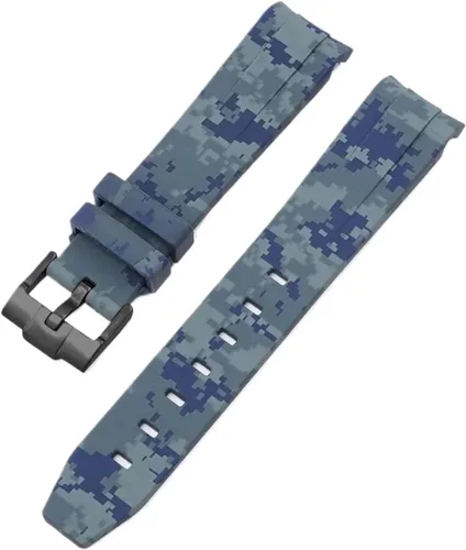 Vista 37 de Correa de camuflaje para Omega Moon Curvo Extremo Pulsera de goma de silicona Hombres Mujeres Sport Watch Band Accesorio 0.787 in